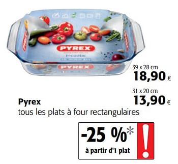 Promo Plat Four Carré En Verre Pyrex chez Auchan