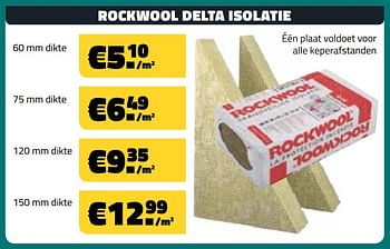 Promotions Rockwool delta isolatie - Rockwool - Valide de 07/01/2018 à 31/01/2018 chez Bouwcenter Frans Vlaeminck