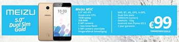 Promoties Meizu m5c - Meizu - Geldig van 15/01/2018 tot 28/02/2018 bij Compudeals