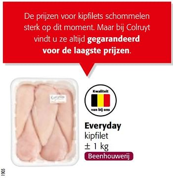 Promoties Everyday kipfilet - Everyday - Geldig van 17/01/2018 tot 30/01/2018 bij Colruyt