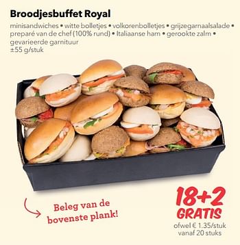 Promoties Broodbuffet royal - Huismerk - Buurtslagers - Geldig van 19/01/2018 tot 25/01/2018 bij Buurtslagers