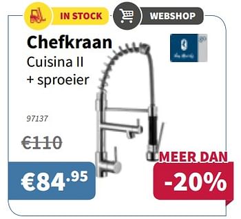 Promoties Chefkraan cuisina ii + sproeier - Van Marcke - Geldig van 18/01/2018 tot 31/01/2018 bij Cevo Market