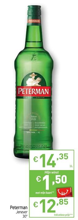 Promotions Peterman jenever - Peterman - Valide de 23/01/2018 à 28/01/2018 chez Intermarche
