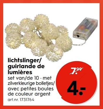 Promoties Lichtslinger- guirlande de lumières - Huismerk - Blokker - Geldig van 17/01/2018 tot 31/01/2018 bij Blokker