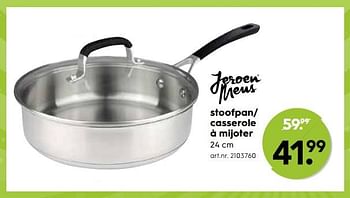 Promotions Stoofpan- casserole à mijoter - Jeroen Meus - Valide de 17/01/2018 à 31/01/2018 chez Blokker