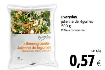Promotions Everyday julienne de légumes - Everyday - Valide de 17/01/2018 à 30/01/2018 chez Colruyt