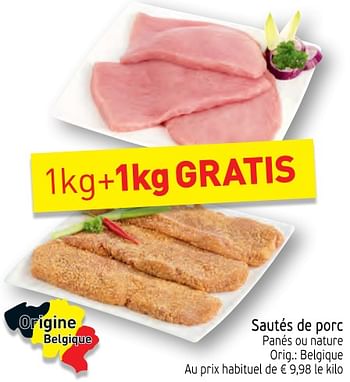 Promotions Sautés de porc panés ou nature - Produit maison - Intermarche - Valide de 23/01/2018 à 28/01/2018 chez Intermarche