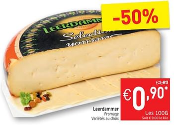 Promotions Leerdarnmer fromage - Leerdammer - Valide de 23/01/2018 à 28/01/2018 chez Intermarche