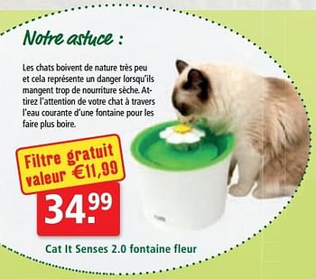 Promotion Maxi Zoo Cat It Senses 2 0 Fontaine Fleur Catit Senses Animaux Et Accessoires Valide Jusqua 4 Promobutler