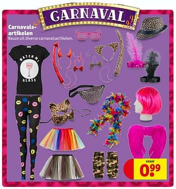 Promoties Carnavalsartikelen - Huismerk - Kruidvat - Geldig van 23/01/2018 tot 28/01/2018 bij Kruidvat