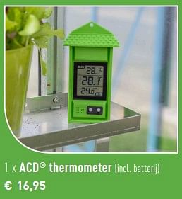 Promotions 1 x acd thermometer - ACD - Valide de 15/01/2018 à 15/06/2018 chez Aveve