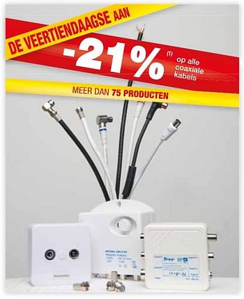Promoties -21% op alle coaxiale kabels - Huismerk - Brico - Geldig van 06/02/2018 tot 19/02/2018 bij Brico