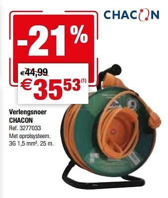 Promoties Verlengsnoer chacon - Chacon - Geldig van 06/02/2018 tot 19/02/2018 bij Brico