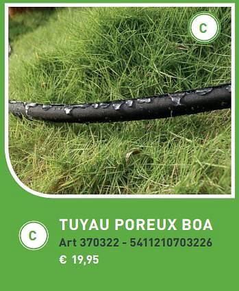 Promotions Tuyau poreux boa - ACD - Valide de 15/01/2018 à 15/06/2018 chez Aveve