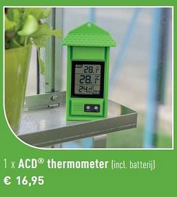 Promoties Thermometer - ACD - Geldig van 15/01/2018 tot 15/06/2018 bij Aveve