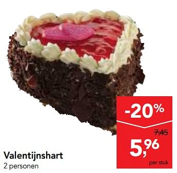 Promotions Valentijnshart - Produit maison - Makro - Valide de 31/01/2018 à 13/02/2018 chez Makro