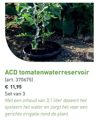 Promotions Acd tomatenwaterreservoir - ACD - Valide de 15/01/2018 à 15/06/2018 chez Aveve