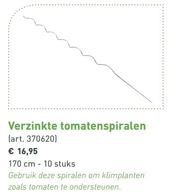 Promoties Verzinkte tomatenspiralen - ACD - Geldig van 15/01/2018 tot 15/06/2018 bij Aveve