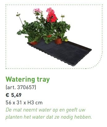 Promotions Watering tray - ACD - Valide de 15/01/2018 à 15/06/2018 chez Aveve