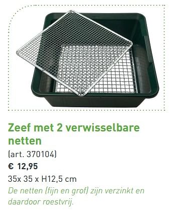 Promoties Zeef met 2 verwisselbare netten - ACD - Geldig van 15/01/2018 tot 15/06/2018 bij Aveve