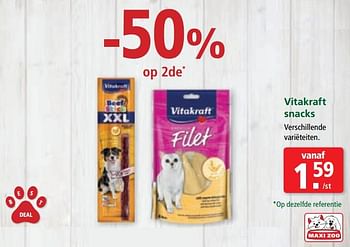 Promoties Vitakraft snacks - Vitakraft - Geldig van 12/02/2018 tot 18/02/2018 bij Maxi Zoo