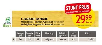 Promoties Massief bamboe - Huismerk - BricoPlanit - Geldig van 06/02/2018 tot 19/02/2018 bij BricoPlanit