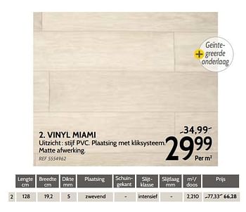 Promotions Vinyl miami - Produit maison - BricoPlanit - Valide de 06/02/2018 à 19/02/2018 chez BricoPlanit