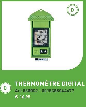 Promotions Thermomètre digital - ACD - Valide de 15/01/2018 à 15/06/2018 chez Aveve