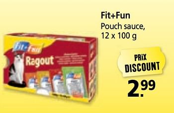 Promoties Fit+fun pouch sauce - Fit + Fun - Geldig van 12/02/2018 tot 25/02/2018 bij Maxi Zoo