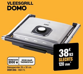 Promoties Domo vleesgrill do9135g - Domo - Geldig van 31/01/2018 tot 18/02/2018 bij Electro Depot