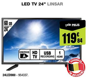 Promoties Linsar led tv 24led900 - Linsar - Geldig van 31/01/2018 tot 18/02/2018 bij Electro Depot