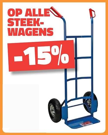 Promoties -15% op alle steekwagens - Huismerk - Bouwcenter Frans Vlaeminck - Geldig van 05/02/2018 tot 28/02/2018 bij Bouwcenter Frans Vlaeminck