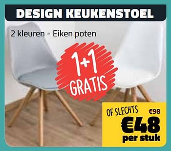 Promoties Design keukenstoel - Huismerk - Bouwcenter Frans Vlaeminck - Geldig van 05/02/2018 tot 28/02/2018 bij Bouwcenter Frans Vlaeminck