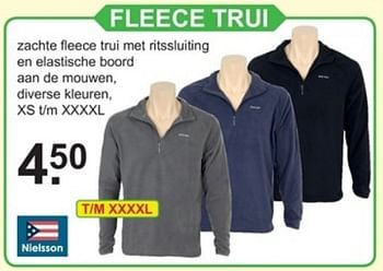Promoties Fleece trui - Nielsson - Geldig van 29/01/2018 tot 17/02/2018 bij Van Cranenbroek