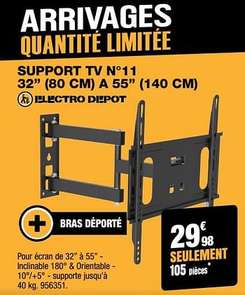 Support mural TV : Achetez pas cher - Electro Dépôt