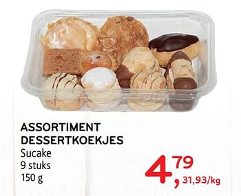 Promoties Assortiment dessertkoekjes sucake - Sucake - Geldig van 31/01/2018 tot 13/02/2018 bij Alvo
