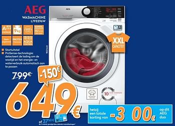 Promoties Aeg wasmachine l7fee96w - AEG - Geldig van 01/02/2018 tot 25/02/2018 bij Krefel