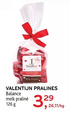 Promoties Valentijn pralines balance - Balance - Geldig van 31/01/2018 tot 13/02/2018 bij Alvo