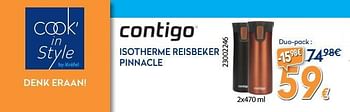 Promotions Isotherme reisbeker pinnacle - Contigo - Valide de 01/02/2018 à 25/02/2018 chez Krefel