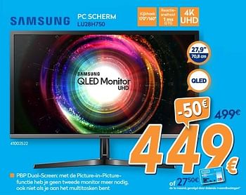 Promoties Samsung pc scherm lu28h750 - Samsung - Geldig van 01/02/2018 tot 25/02/2018 bij Krefel