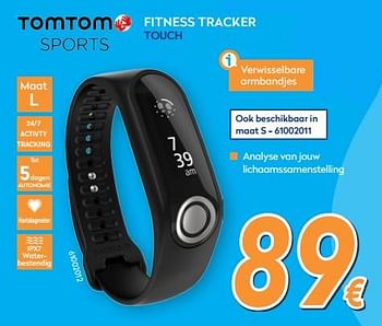 Promoties Tomtom fitness tracker touch - TomTom - Geldig van 01/02/2018 tot 25/02/2018 bij Krefel