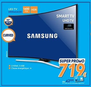 Promotions Samsung led tv ue55mu6220 - Samsung - Valide de 01/02/2018 à 25/02/2018 chez Krefel