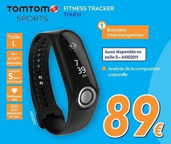 Promotions Tomtom fitness tracker touch - TomTom - Valide de 01/02/2018 à 25/02/2018 chez Krefel