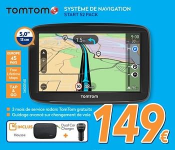 Promotions Tomtom système de navigation start 52 pack - TomTom - Valide de 01/02/2018 à 25/02/2018 chez Krefel