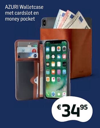 Promoties Azuri walletcase met cardslot en money pocket - Azuri - Geldig van 01/02/2018 tot 28/02/2018 bij Base