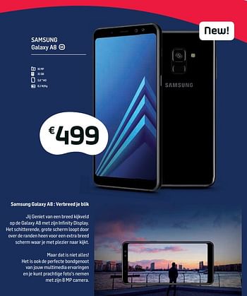 Promoties Samsung galaxy a8 - Samsung - Geldig van 01/02/2018 tot 28/02/2018 bij Base