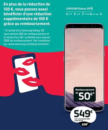 Promotions Samsung galaxy s8 - Samsung - Valide de 01/02/2018 à 28/02/2018 chez Base