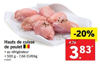 Promotions Hauts de cuisse de poulet - Produit maison - Lidl - Valide de 05/02/2018 à 10/02/2018 chez Lidl