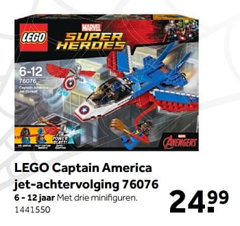 Promoties Lego captain america jet-achtervolging 76076 - Lego - Geldig van 29/01/2018 tot 18/02/2018 bij Bart Smit