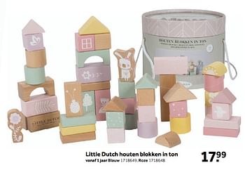 Promoties Little dutch houten blokken in ton - Little Dutch - Geldig van 29/01/2018 tot 18/02/2018 bij Bart Smit